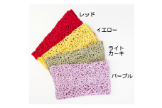 コード刺繍 シルク100％ 雪椿柄ショートマフラー レッド 新潟県 五泉市 有限会社田中刺繍