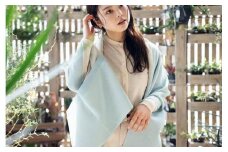 「CLEMATIS」 リバーシブル和紙ストール 折り返しポケット・ミント 新潟県 五泉市 株式会社アークリード