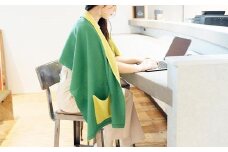 「CLEMATIS」 リバーシブル和紙ストール たたきポケット・グリーン 新潟県 五泉市 株式会社アークリード