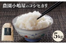 【先行予約】令和7年産新米　 農園小嶋屋の五泉産コシヒカリ 5kg [2025年10月下旬以降順次発送]
