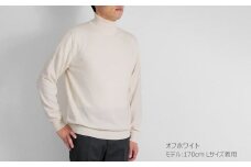  カシミヤ100％ タートルネックセーター （メンズ） オフホワイト・LL 新潟県 五泉市 高橋ニット株式会社
