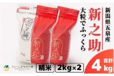 令和7年産 新之助 精米 4kg 新潟県 五泉市 ファームみなみの郷