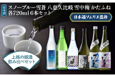 日本酒 スノーブルー雪蒼 八恵久比岐 雪中梅 かたふね 720ml 6本 セット お酒 おすすめ 酒 ふるさと納税 新潟 新潟県産 にいがた 上越 上越産