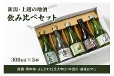 日本酒 新潟・上越 酒5蔵元 300ml×5本 飲み比べ 日本酒／地酒 限定セット 01｜雪中梅 吟田川 能鷹