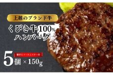 くびき牛 100％ ハンバーグ 5個+岩の原赤ワインソース+ブルギニョンバター 冷凍 ソース付き 新潟 上越市