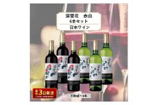 酒 岩の原ワイン 深雪花 赤白6本セット（ 赤 ×3本 白×3本 各720ml） ワイン ギフト 記念日 新潟 上越