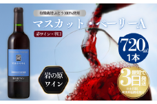 酒 岩の原ワイン1本（720ml） 有機栽培ぶどう使用 マスカット ・ ベーリーA ワイン 赤 ギフト 新潟 上越