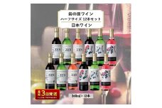 酒 岩の原ワイン ハーフサイズ12本セット（ 赤 ×4本 白 ×4本 ロゼ ×4本各360ml） ワイン 新潟 上越