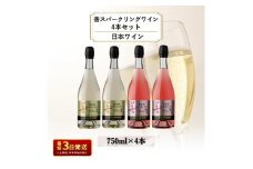 ワイン 善スパークリングワイン 4本セット（ 白 ×2本 ロゼ ×2本 各750ml） スパークリング 酒 新潟 上越