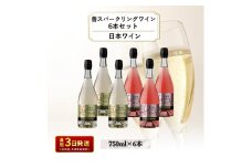 ワイン 善スパークリングワイン 6本セット（白×3本、ロゼ×3本 各750ml） スパークリング ギフト 新潟 上越