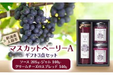 【セット】マスカット・ベーリーA　ギフト3点セット 上越市 フルーツソース ジャム スプレッド お取り寄せ ギフト 贈答用