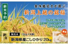 令和7年産 先行予約 食味鑑定士厳選 新潟県産こしひかり 無洗米 20kg 上越市 米 コメ コシヒカリ