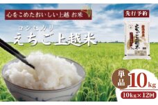 【先行予約】令和7年 新米 新潟県産コシヒカリ えちご上越米　定期便 【12ヶ月連続お届け】10kg×12回 120kg 新潟 米 新潟県 こしひかり 限定 おすすめ