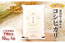 【10月より順次出荷※下旬配送】令和7年産 新潟県 上越市産 コシヒカリ 10kg 白米