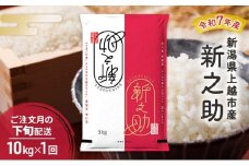 【10月より順次出荷※下旬配送】令和7年産 新潟県 上越市産 新之助 10kg 白米