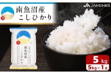 【令和7年産＼新米予約／】南魚沼産こしひかり 精米 5kg 精米HACCP認定工場 特A獲得日本一産地 JAみなみ魚沼一番人気 高品質精米 雪国の恵み もっちり甘い 南魚沼産コシヒカリ【新米予約 2025年10月上旬から順次発送】