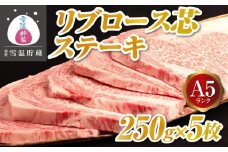 【別格 雪温貯蔵にいがた和牛】A5リブロース芯ステーキ 5枚