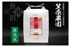 【令和6年産】南魚沼産 笠原農園米 ミルキークイーン 無洗米 5kg