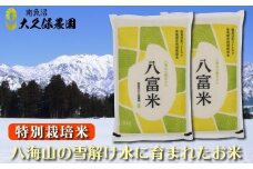 【令和７年産新米予約】南魚沼産コシヒカリ　八富米　農薬7割減の特別栽培米　八海山の雪解け水が育むお米　白米１０ｋｇ【2025年10月中旬より順次発送予定】