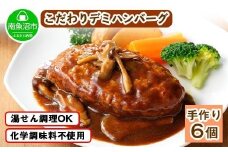 こだわり 手作り 自家製 煮込み ハンバーグ 新潟県 南魚沼市 170g×6個 約6人前