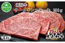 新潟牛 南魚沼産 にいがた 黒毛和牛 サーロインステーキ 200ｇ×4枚 4人前 新潟県 南魚沼市