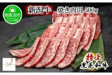 【無地熨斗】新潟和牛 南魚沼産 にいがた 黒毛和牛 焼き肉用 500ｇ 新潟県 南魚沼市
