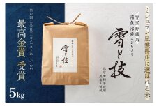 《 令和7年産 新米予約 》《 雪蔵貯蔵米 》 最高金賞受賞 南魚沼産コシヒカリ 雪と技 5kg  農薬8割減・化学肥料不使用栽培【2025年10月中旬より順次発送予定】