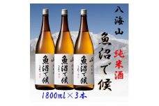 【魚沼地域限定】純米酒 八海山「魚沼で候」1800ml×3(化粧箱付き)