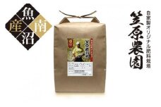 【令和７年産新米予約／令和７年（2025年）９月上旬より順次発送】南魚沼産 笠原農園米 コシヒカリ玄米 ５kg