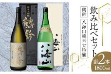 鶴齢・八海山純米大吟醸飲み比べセット（1800ml×2本）