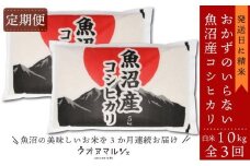 【令和7年産新米】【お米定期便/全３回】 おかずのいらない 魚沼産コシヒカリ　白米１０ｋｇ【2025年９月下旬より順次発送予定】