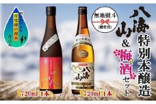 無地熨斗 特別本醸造 八海山 日本酒 八海山の焼酎で仕込んだ 梅酒 にごり 720ml 飲み比べ セット 四合瓶 酒 お酒 梅酒 梅 うめ ウメ 晩酌 贈り物 贈答 プレゼント ギフト 新潟県 南魚沼市
