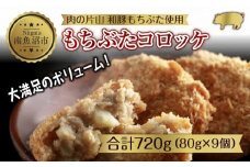 和豚 もちぶた もちぶたコロッケ 約80g×3個入 3パック 計9個入 ころっけ 国産 豚肉 ポーク 簡単 国産野菜 お惣菜 おかず 夕食 ディナータイム 冷凍 肉の片山 送料無料 新潟県 南魚沼市