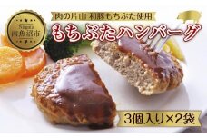 和豚 もちぶた ハンバーグ 各120g×3個入 2袋セット もちぶた100%使用 国産 豚肉 ポーク ハンバーグ プレーン 冷凍 手軽 湯せん お惣菜 夕食 洋食 肉の片山 送料無料 新潟県 南魚沼市