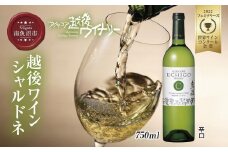 越後ワイン シャルドネ 白 750ml アグリコア  越後ワイナリー  南魚沼市産シャルドネ種使用 辛口 白ワイン アルコール度数 12% 国産ワイン 魚沼ワイン わいん 送料無料 新潟県 南魚沼市