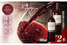 ドメーヌ・越後メルロー  赤 750ml 2本セット アグリコア  越後ワイナリー  南魚沼市産メルロー 辛口 ミディアムボディ アルコール度数12% 魚沼ワイン 国産 送料無料 新潟県 南魚沼市