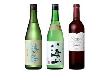 鶴齢 720ml・八海山 720ml・越後ワイン 750ml　3本セット