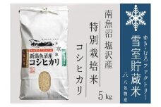 【令和７年産新米予約】特別栽培 雪室貯蔵米 南魚沼塩沢産コシヒカリ5kg　【2025年10月下旬より順次発送予定】