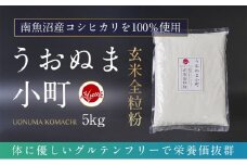 米粉の最高峰　品質・性能で選ぶなら「うおぬま小町」玄米全粒粉（南魚沼産コシヒカリ）5kg