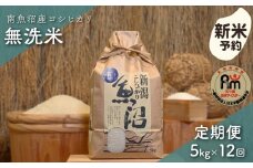 【新米予約】令和７年産「五つ星お米マイスター」の南魚沼産コシヒカリ　無洗米５kg×12回（毎月定期便）【2025年10月上旬より順次発送予定】