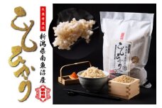 【令和6年産】【玄米】自然農法/化学肥料不使用の南魚沼産こしひかり2kg