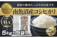 【令和7年産】 新潟県 南 魚沼産 コシヒカリ お米 5kg ×5袋 計25kg（お米の美味しい炊き方ガイド付き）【2025年10月中旬より順次発送予定】