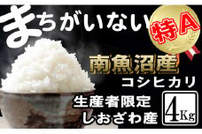 【令和7年産】生産者限定／契約栽培 南魚沼しおざわ産コシヒカリ4Kg【2025年10月上旬より順次発送予定】