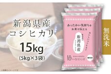 27-M151B【無洗米】新潟県産コシヒカリ15kg（5kg×3袋）