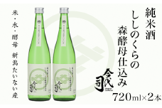 純米酒 ししのくらの森酵母仕込み 720ml×2本【今代司酒造】