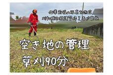 ＜胎内市内利用限定＞草刈り作業代行 草刈り 空き地 空地 お手入れ 管理報告１回（草刈90分）