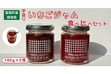 【 数量限定 】 いちごジャム（越後姫）　2種食べ比べセット　通常・クラッシュ　各100g　【machikago（マチカゴ）】