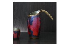 ＜冷たい口当たり＞百年物語 銅製 茜色-錦-ちろり 手作り 日本酒 贈答品 新潟県 弥彦村_冷酒 酒器 プレゼント 還暦祝い メタリック【1259344】