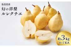 弥彦産“西洋なしの貴婦人”ルレクチエ　6～8玉(3kg) 新潟県 弥彦村_ルレクチェ 贈答用 贈答品 西洋梨 洋ナシ 洋梨 ル・レクチェ プレゼント 新潟県産 弥彦村産【1003421】