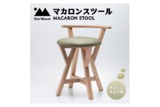 マカロンスツール 　カラフルなくつろぎ　　カエデ材×グリーン_スツール 木製 椅子 一人掛け 1人用 いす イス おしゃれ かわいい 鮮やか 新生活 １人暮らし 家具 キッチン リビングルーム 寝室 子ども部屋 新潟県 弥彦村【1454608】